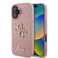 Guess Fixed Glitter Big 4G - Etui iPhone 16 Plus (różówy) Guess Fixed Glitter Big 4G - Etui iPhone 16 Plus (różówy)