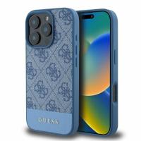 Guess 4G Bottom Stripe - Etui iPhone 16 Pro Max (niebieski)