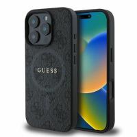 Guess 4G Ring Classic Logo MagSafe - Etui iPhone 16 Pro (czarny) Guess 4G Ring Classic Logo MagSafe - Etui iPhone 16 Pro (czarny)