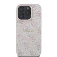 Guess 4G Ring Classic Logo MagSafe - Etui iPhone 16 Pro (różowy)