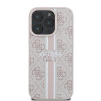 Guess 4G Printed Stripes MagSafe - Etui iPhone 16 Pro (różowy)