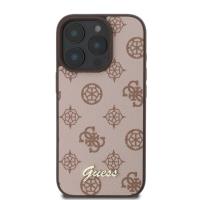 Guess Peony Script MagSafe - Etui iPhone 16 Pro (brązowy)
