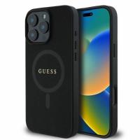Guess Saffiano Classic Logo MagSafe - Etui iPhone 16 Pro (czarny) Guess Saffiano Classic Logo MagSafe - Etui iPhone 16 Pro (czarny)