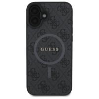 Guess 4G Ring Classic Logo MagSafe - Etui iPhone 16 (czarny)