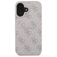 Guess 4G Ring Classic Logo MagSafe - Etui iPhone 16 (różowy)