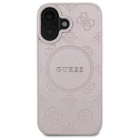 Guess Saffiano Peony Classic Logo MagSafe - Etui iPhone 16 (różowy)