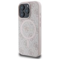 Guess 4G Ring Classic Logo MagSafe - Etui iPhone 16 Pro Max (różowy)