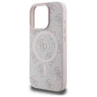 Guess 4G Ring Classic Logo MagSafe - Etui iPhone 16 Pro Max (różowy)