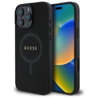 Guess Saffiano Classic Logo MagSafe - Etui iPhone 16 Pro Max (czarny) Guess Saffiano Classic Logo MagSafe - Etui iPhone 16 Pro Max (czarny)