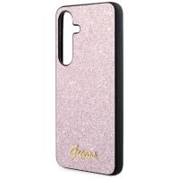 Guess Glitter Flakes Metal Logo Case - Etui Samsung Galaxy S24 (różowy)