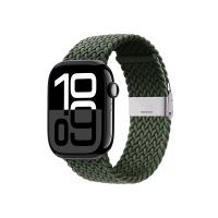 Crong Wave Band – Pleciony pasek do Apple Watch 44/45/46/49 mm (zielony)