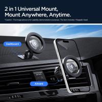 Spigen MFT13 Magnetic Dashboard & Vent Car Mount - Magnetyczny uchwyt samochodowy MagSafe (Srebrny)
