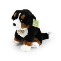 Rappa - Pluszowa realistyczna maskotka Berneński Pies Pasterski siedzący 23 cm Eco-Friendly Soft Collection