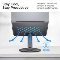 Spigen LD204H Laptop Stand Hub - Podstawka / stojak pod laptopa z Hubem 6 w 1 (Space Grey)