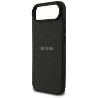 Guess Grained Ring MagSafe - Etui iPhone Air (czarny)