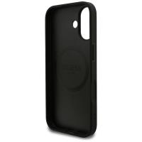 Guess Grained Ring MagSafe - Etui iPhone 17 (czarny)