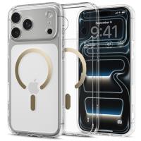 Spigen Ultra Hybrid Mag MagSafe - Etui do iPhone 17 Pro (Clear/Gold)