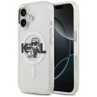 Karl Lagerfeld IML Glitter Karl & Choupette Sketch Logo MagSafe - Etui iPhone 17 (przezroczysty)