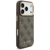 Guess Bundle Pack MagSafe 4G - Zestaw etui + portfel MagSafe do iPhone 17 Pro (brązowy)