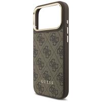 Guess Bundle Pack MagSafe 4G - Zestaw etui + portfel MagSafe do iPhone 17 Pro Max (brązowy)