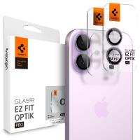 Spigen Optik Pro GLAS.TR EZ Fit Camera Protector 2-Pack - Szkło ochronne na obiektyw do iPhone 16 / 16 Plus / 17 (2 szt) (Purple)