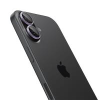 Spigen Optik Pro GLAS.TR EZ Fit Camera Protector 2-Pack - Szkło ochronne na obiektyw do iPhone 16 / 16 Plus / 17 (2 szt) (Purple)