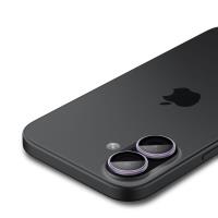 Spigen Optik Pro GLAS.TR EZ Fit Camera Protector 2-Pack - Szkło ochronne na obiektyw do iPhone 16 / 16 Plus / 17 (2 szt) (Purple)