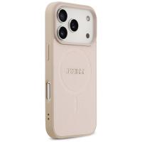 Guess Saffiano Classic Logo MagSafe - Etui iPhone 17 Pro (różowy)