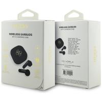 Guess 4G Metal Logo - Słuchawki Bluetooth TWS + etui ładujące (czarny)