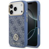 Guess 4G Strass Logo MagSafe - Etui iPhone 17 Pro (niebieski)