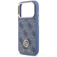 Guess 4G Strass Logo MagSafe - Etui iPhone 17 Pro (niebieski)