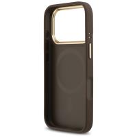 Guess 4G Strass Logo MagSafe - Etui iPhone 17 Pro (brązowy)