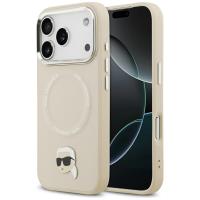 Karl Lagerfeld Karl Pin MagSafe - Etui iPhone 17 Pro Max (beżowy)