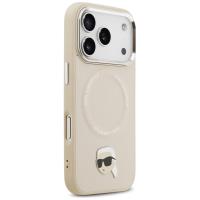 Karl Lagerfeld Karl Pin MagSafe - Etui iPhone 17 Pro Max (beżowy)