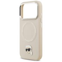 Karl Lagerfeld Karl Pin MagSafe - Etui iPhone 17 Pro Max (beżowy)