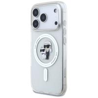 Karl Lagerfeld IML Karl Choupette Glitter MagSafe - Etui iPhone 17 Pro Max (przezroczysty)