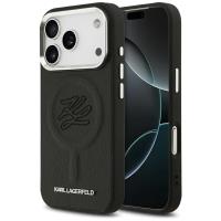 Karl Lagerfeld Initial & Metal Logo MagSafe - Etui iPhone 17 Pro (czarny)
