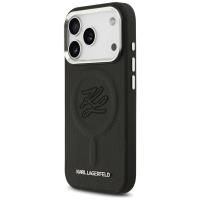 Karl Lagerfeld Initial & Metal Logo MagSafe - Etui iPhone 17 Pro (czarny)