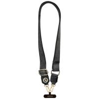 Guess Universal Crossbody Strap 4G Tether Patch Strass Metal Logo - Uniwersalny pasek / smycz do telefonu (czarny) Guess Universal Crossbody Strap 4G Tether Patch Strass Metal Logo - Uniwersalny pasek / smycz do telefonu (czarny)