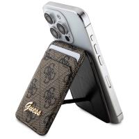 Guess Wallet Cardslot Stand MagSafe 4G Classic Logo - Portfel magnetyczny z funkcją standu (brązowy) Guess Wallet Cardslot Stand MagSafe 4G Classic Logo - Portfel magnetyczny z funkcją standu (brązowy)