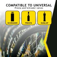 Dunlop - Pompka podłogowa do rowerów, piłek, materacy z manometrem (Czarny)