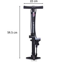 Dunlop - Pompka podłogowa do rowerów, piłek, materacy z manometrem (Czarny)