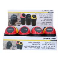 Dunlop - Kosz na śmieci do samochodu 400 ml 10x17 cm (Czerwony / Czarny)