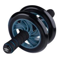 Umbro - Dwukołowy wałek do treningu mięśni brzucha z matą (Niebieski)