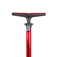 Dunlop - Pompka podłogowa do rowerów, piłek, materacy z manometrem (Czerwony)