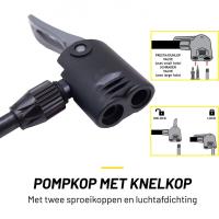 Dunlop - Pompka podłogowa do rowerów, piłek, materacy z manometrem (Niebieski)