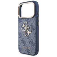 Guess 4G Big 4G Classic Logo - Etui iPhone 17 Pro (niebieski / złoty)