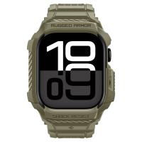 Spigen Rugged Armor Pro V2 – Pasek z obudową do Apple Watch 10 / 11 46 mm (Vintage Khaki)