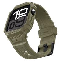 Spigen Rugged Armor Pro V2 – Pasek z obudową do Apple Watch 10 / 11 46 mm (Vintage Khaki)