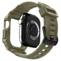 Spigen Rugged Armor Pro V2 – Pasek z obudową do Apple Watch 10 / 11 46 mm (Vintage Khaki)